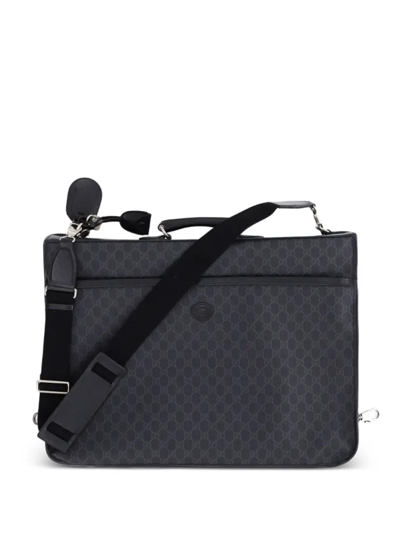 Gucci Retro GG ReReisetasche beschichtetem Canvas in Schwarz – Pre-owned Taschen