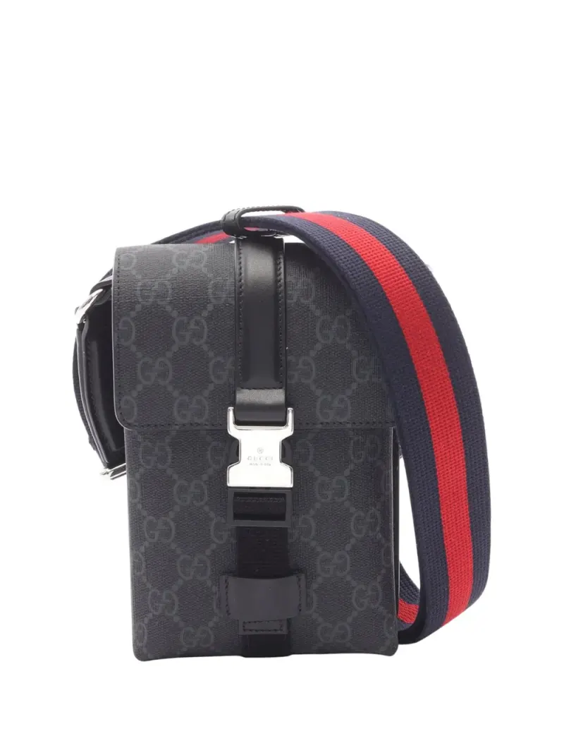 Gucci 2016-2025 supermini GG Supreme Kuriertasche in Grau Gg-Supreme-Leder