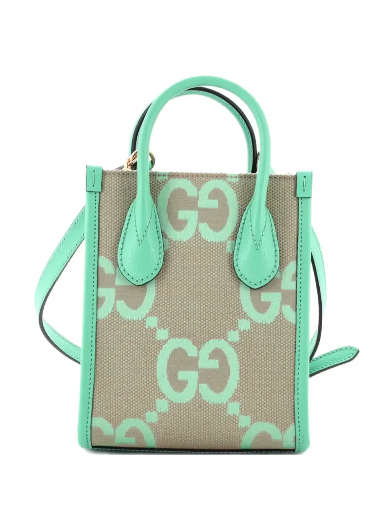 Gucci Vertical Mini in Grün Gg-Canvas-Leder – Pre-owned Taschen