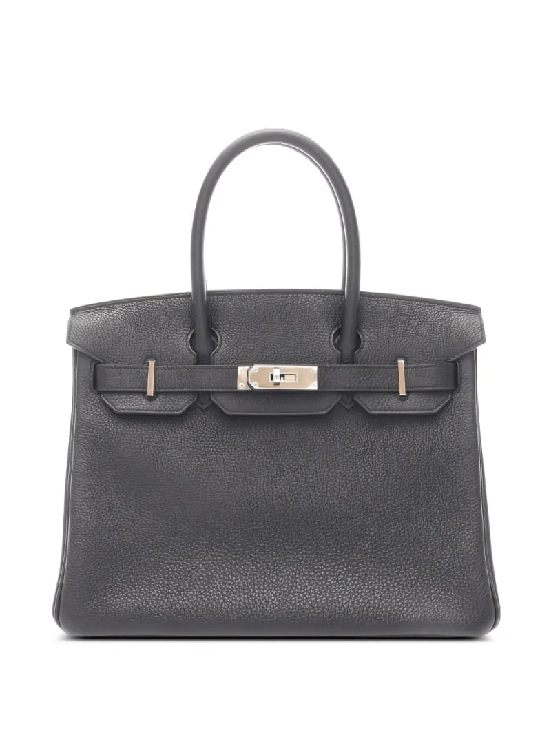 Hermès 2016 Birkin Tote Bag mit Henkel 30cm in Schwarz