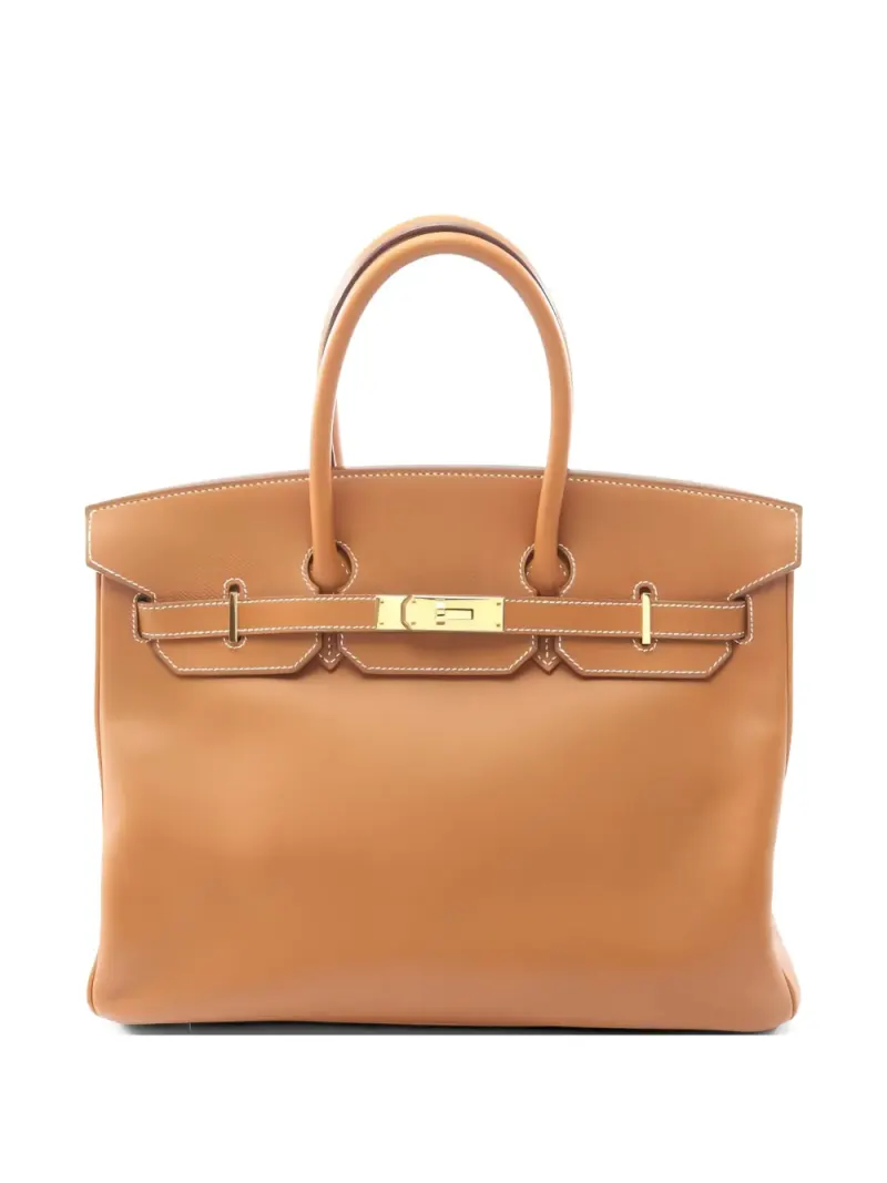 Hermès 2007 Birkin Tote Bag mit Henkel 35cm in Nude