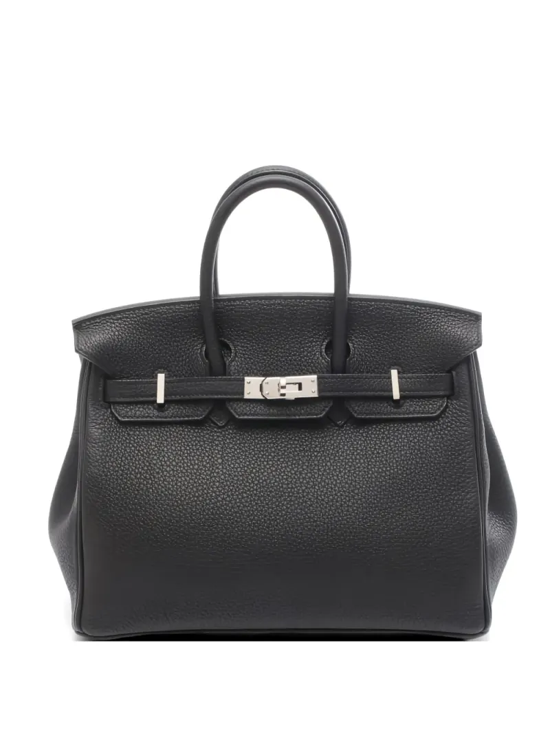 Hermès 2016 Birkin Handtasche aus strukturiertem Leder in Schwarz