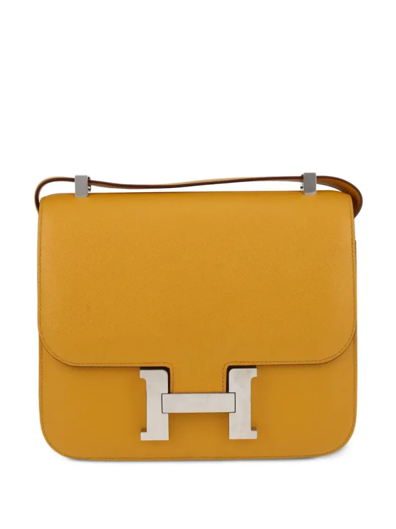 Hermès 2018 große Constance Schultertasche in Gelb
