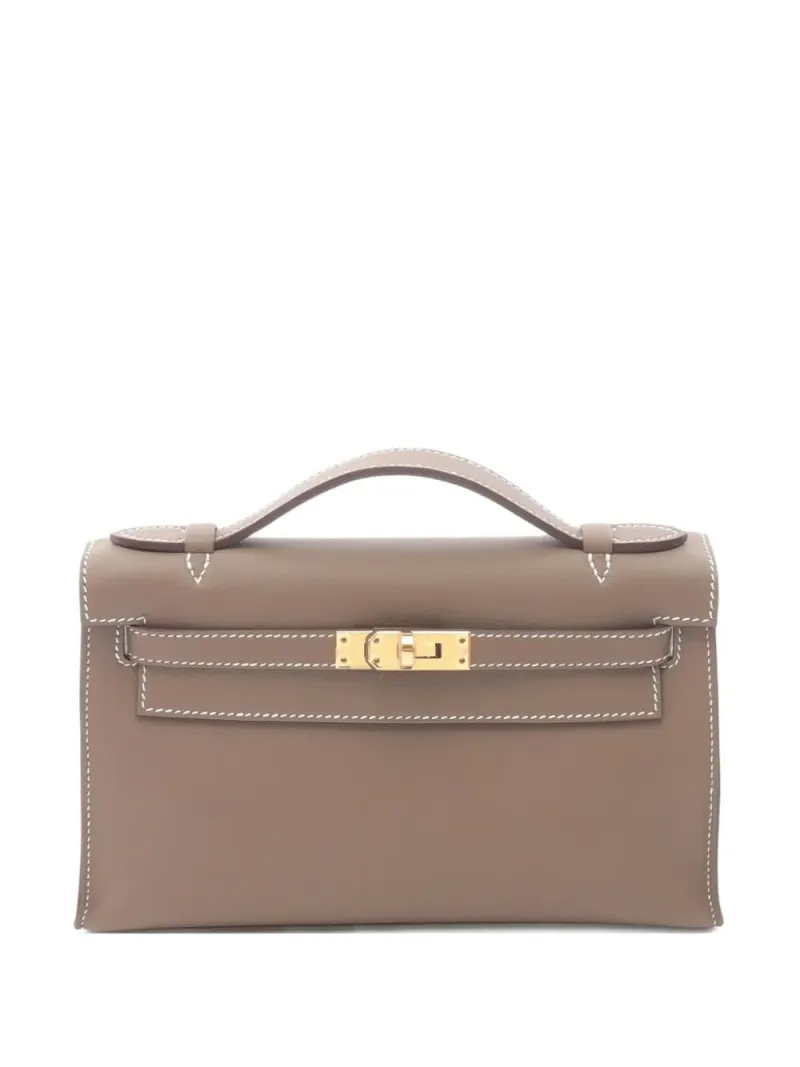 Hermès 2025 mini Kelly Handtasche mit Henkel in Braun