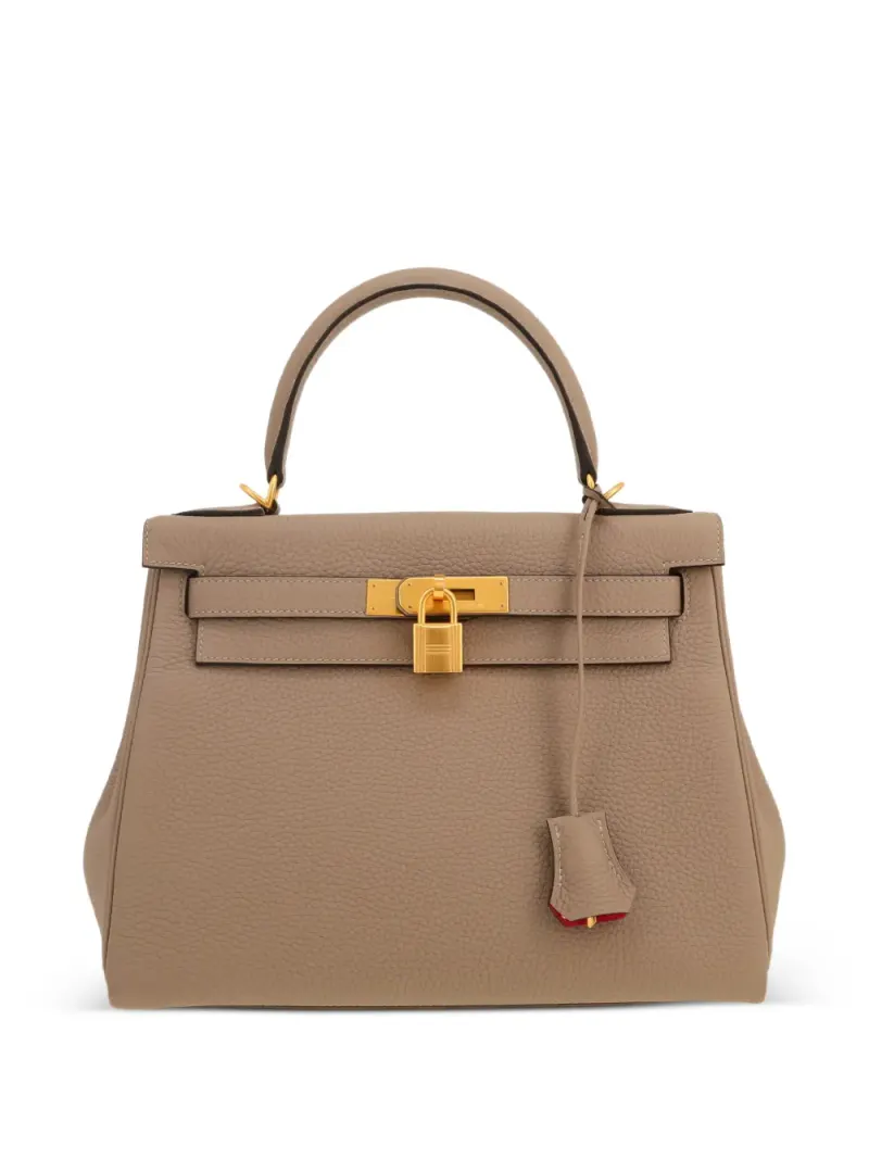 Hermès 2024 Kelly Handtasche mit Henkel in Nude