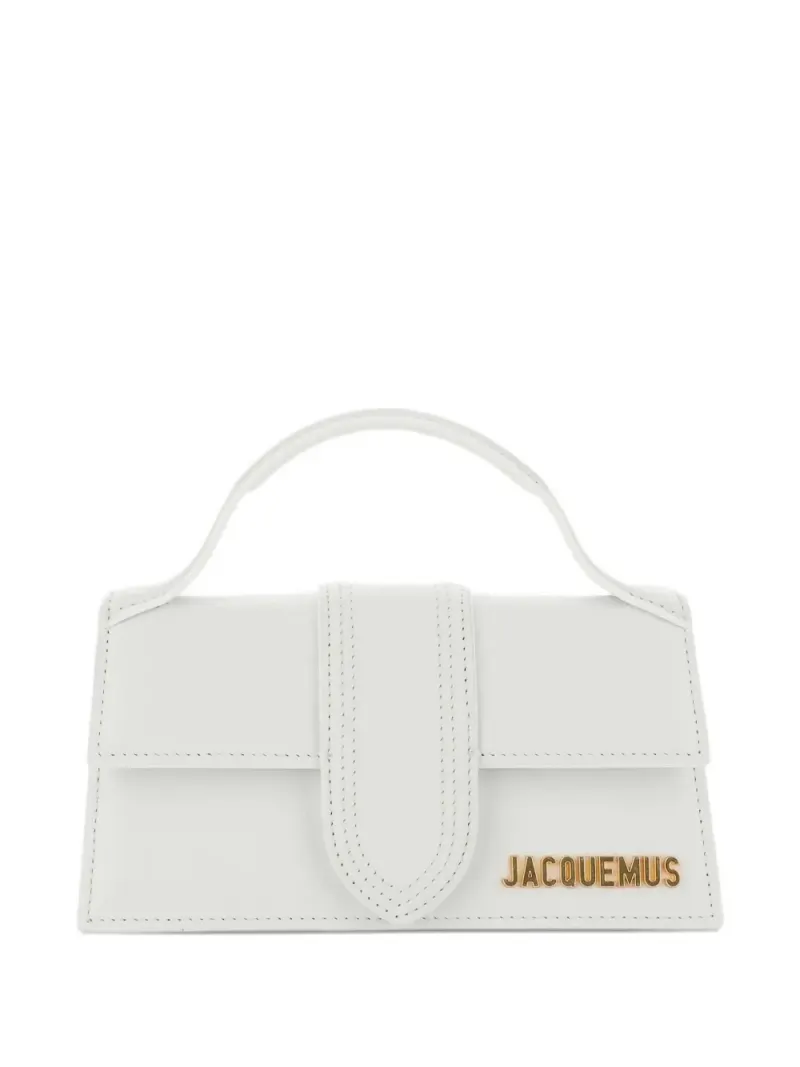 Jacquemus Große Bambino Handtasche mit Klappe in Weiß