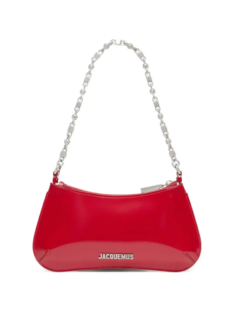 Jacquemus Mini Bisou Schultertasche mit Kettenriemen Mini in Rot