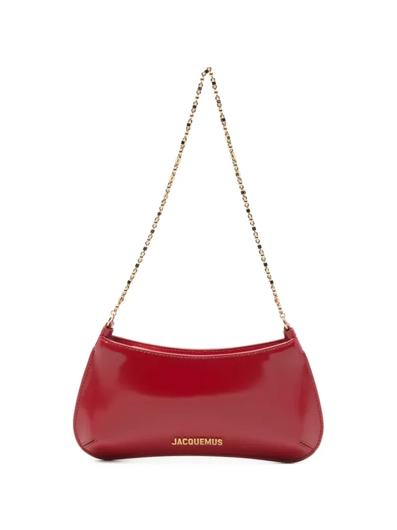 Jacquemus Le Petit Bisou Schultertasche mit Kettenriemen in Rot