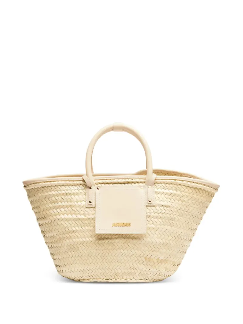 Jacquemus Le Panier Soli tote bag in Nude