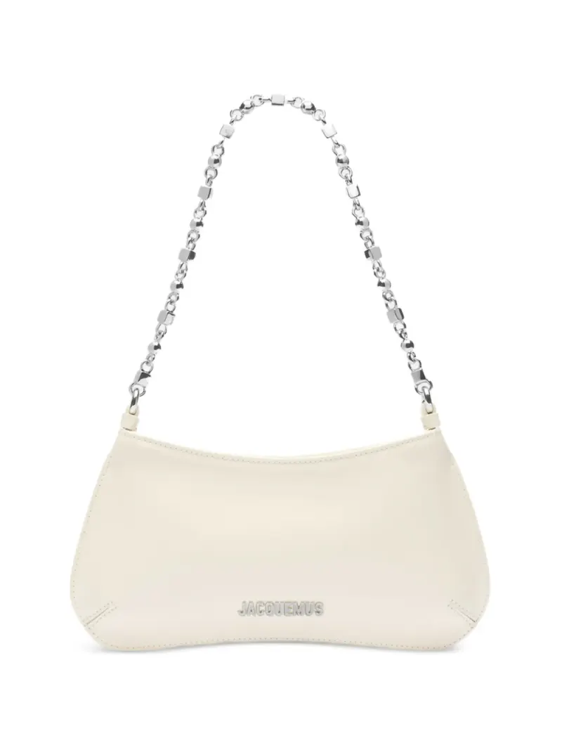 Jacquemus Little Bisou Schultertasche mit Kette in Nude