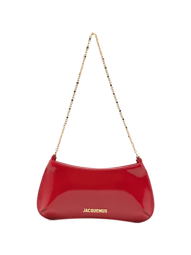Jacquemus logo-plaque chain-link shoulder bag in Rot