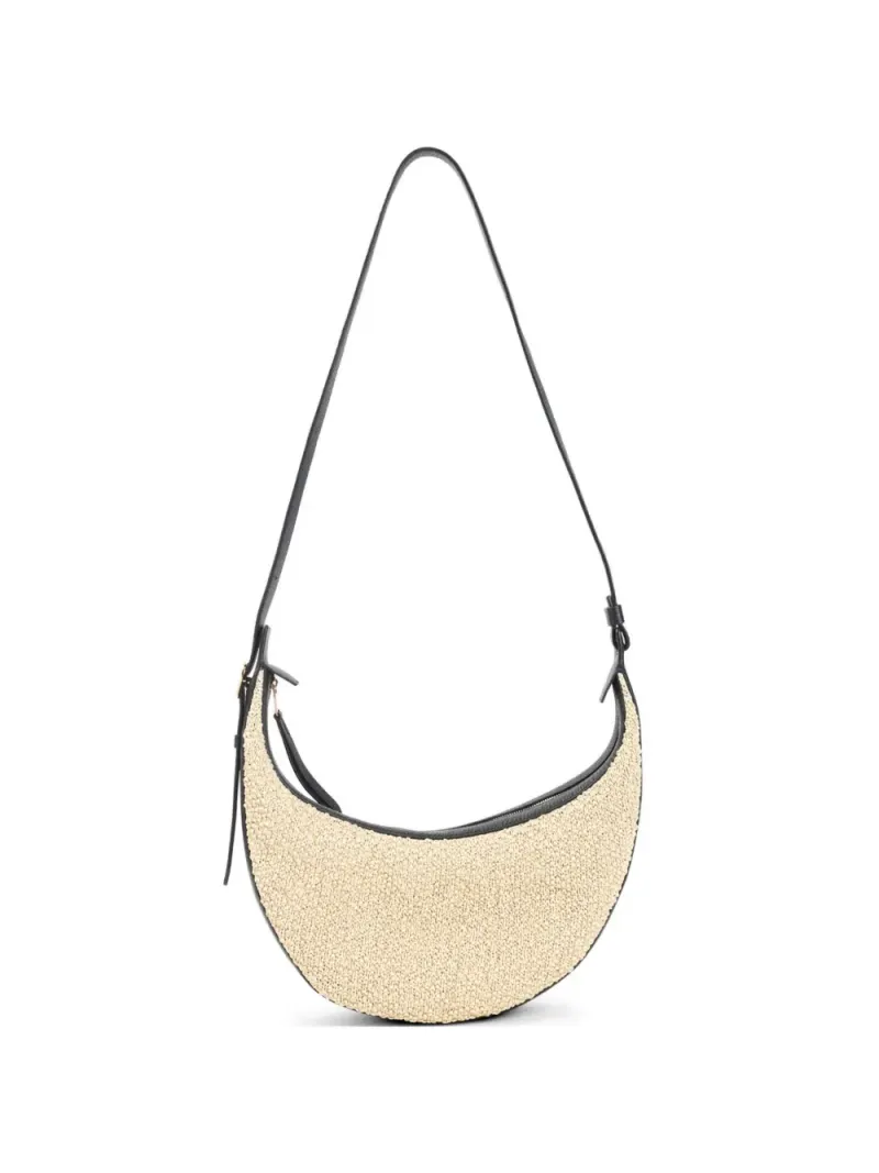 Khaite Augustina Crescent Schultertasche in Nude