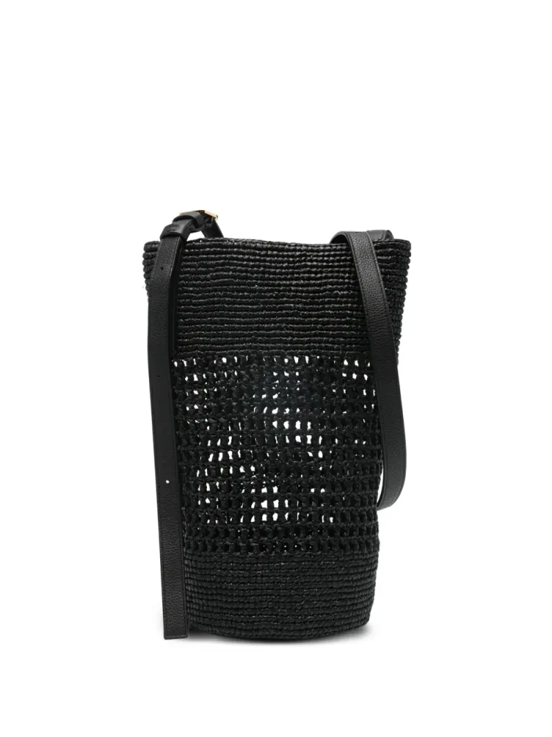 Khaite Kleine gewebte Billie Schultertasche in Schwarz