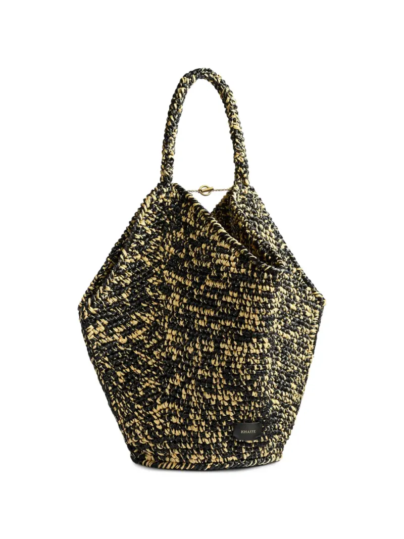 Khaite Shopper mit Logo-Patch in Schwarz
