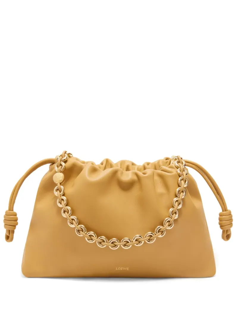 Loewe Große Flamenco Schultertasche in Nude