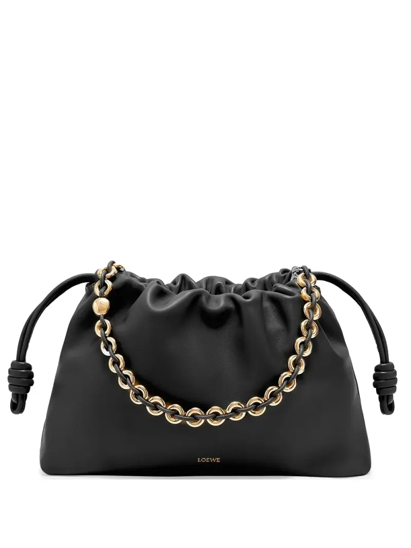 Loewe Große Flamenco Handtasche in Schwarz