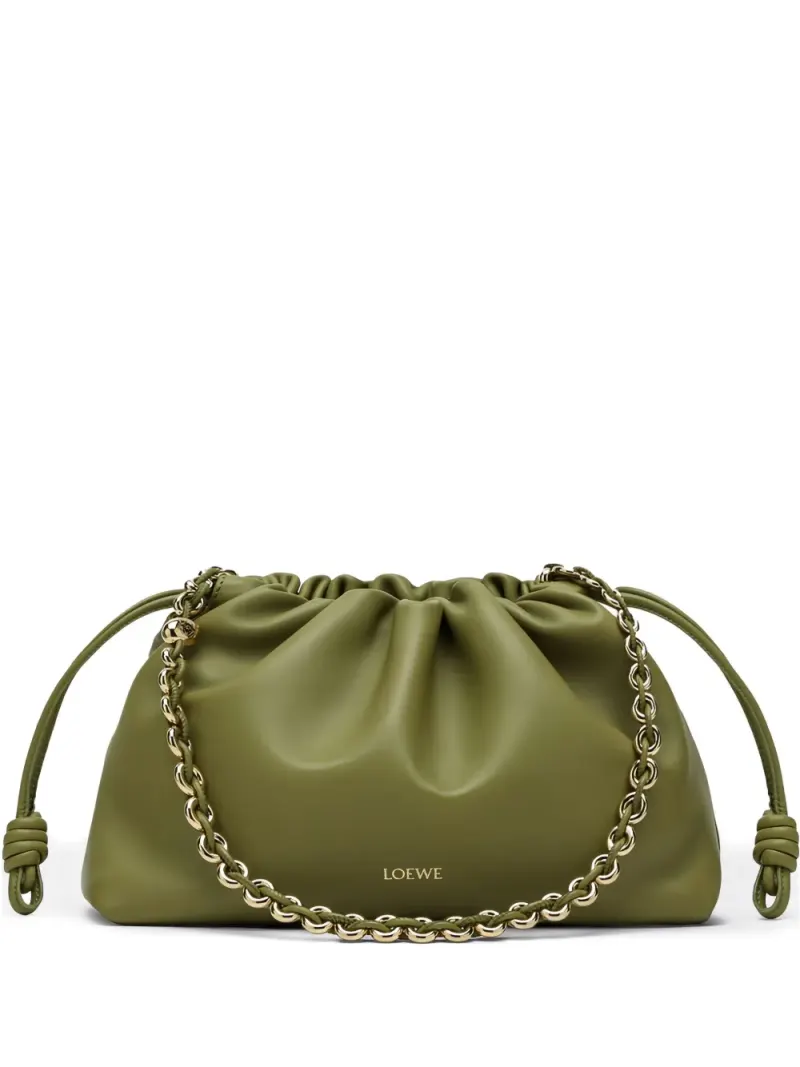 Loewe Flamenco Schultertasche in Grün