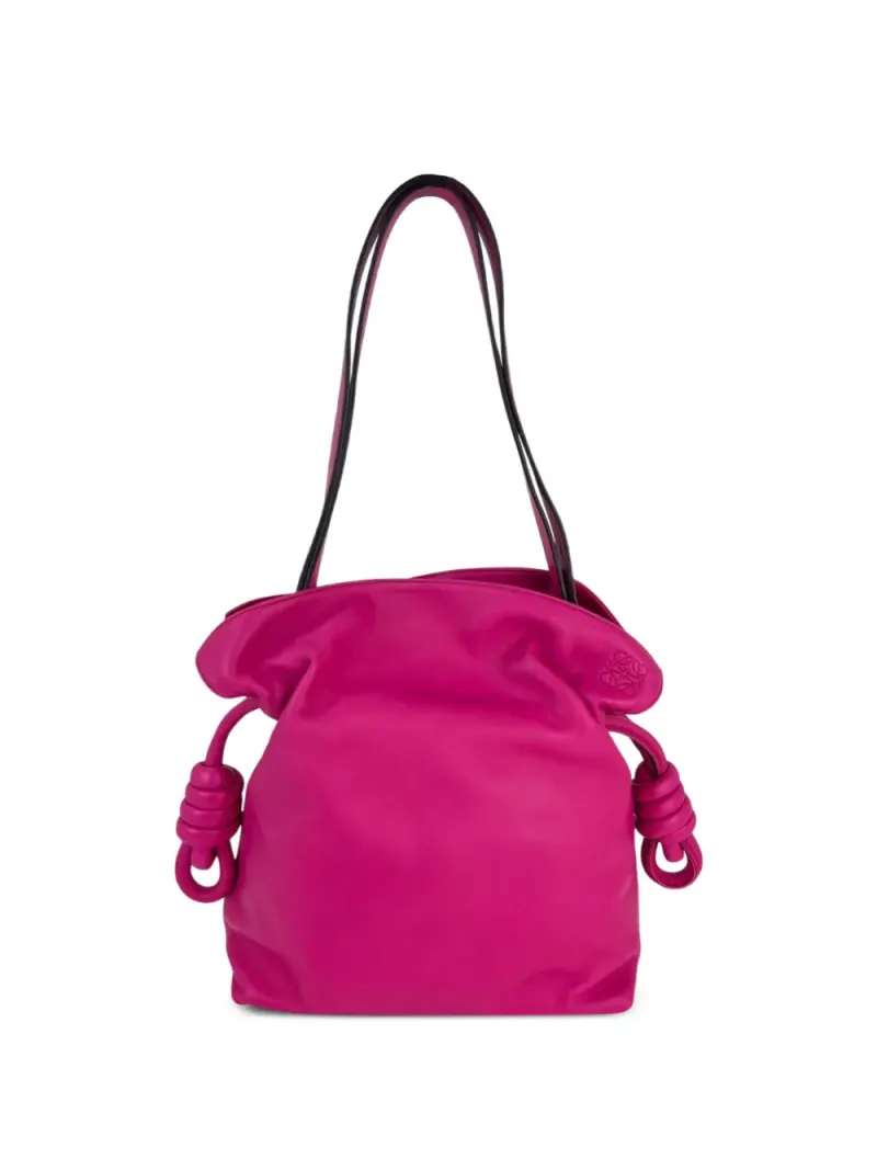 Loewe Mittelgroße Flamenco Schultertasche mit Knoten in Rosa