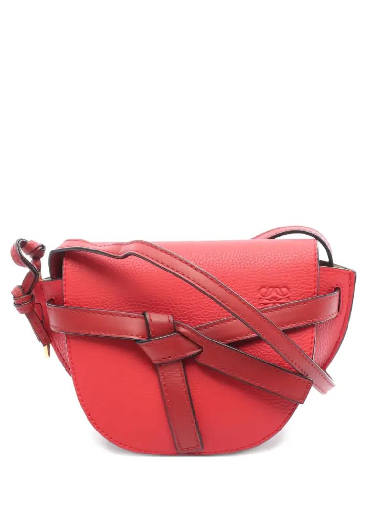 Loewe Mini Gate Schultertasche Mini in Rot