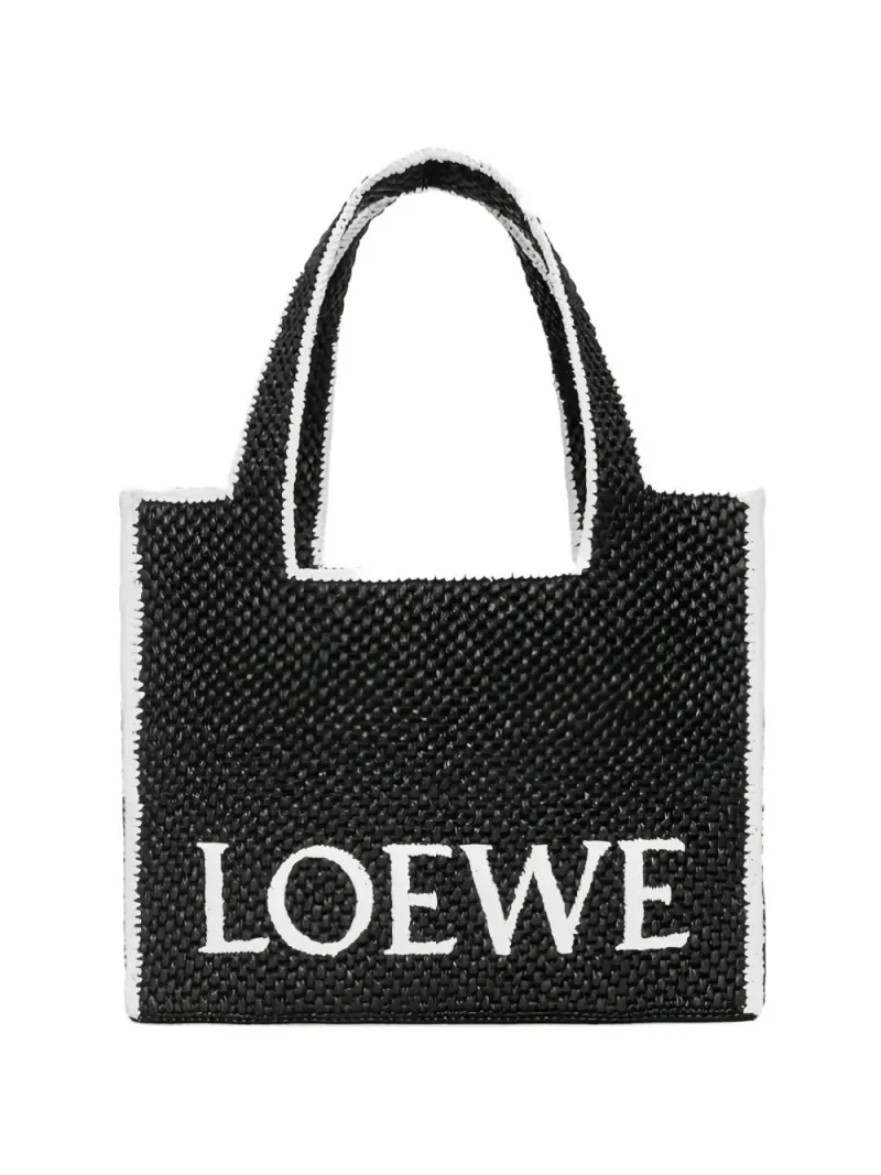 Loewe Große Loewe Font Tote Bag in Schwarz
