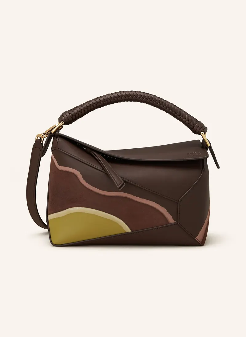 Loewe Puzzle Edge Landscape Small in braun – Handtasche