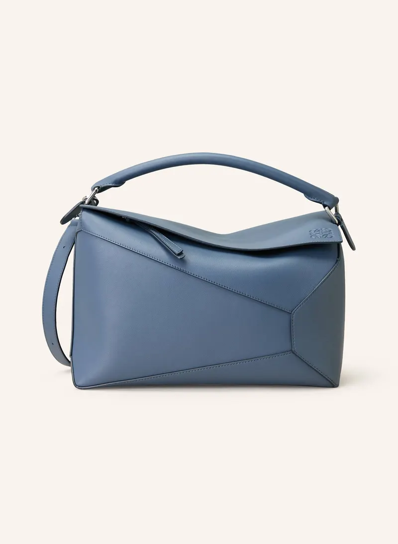 Loewe Puzzle Edge Large in blau – Handtasche