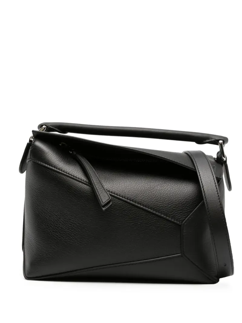 Loewe Kleine Puzzle Schultertasche in Schwarz
