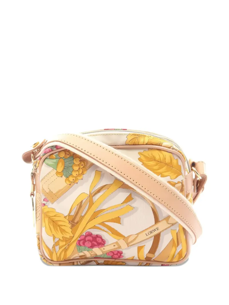 Loewe Schultertasche mit GG-Muster in Nude