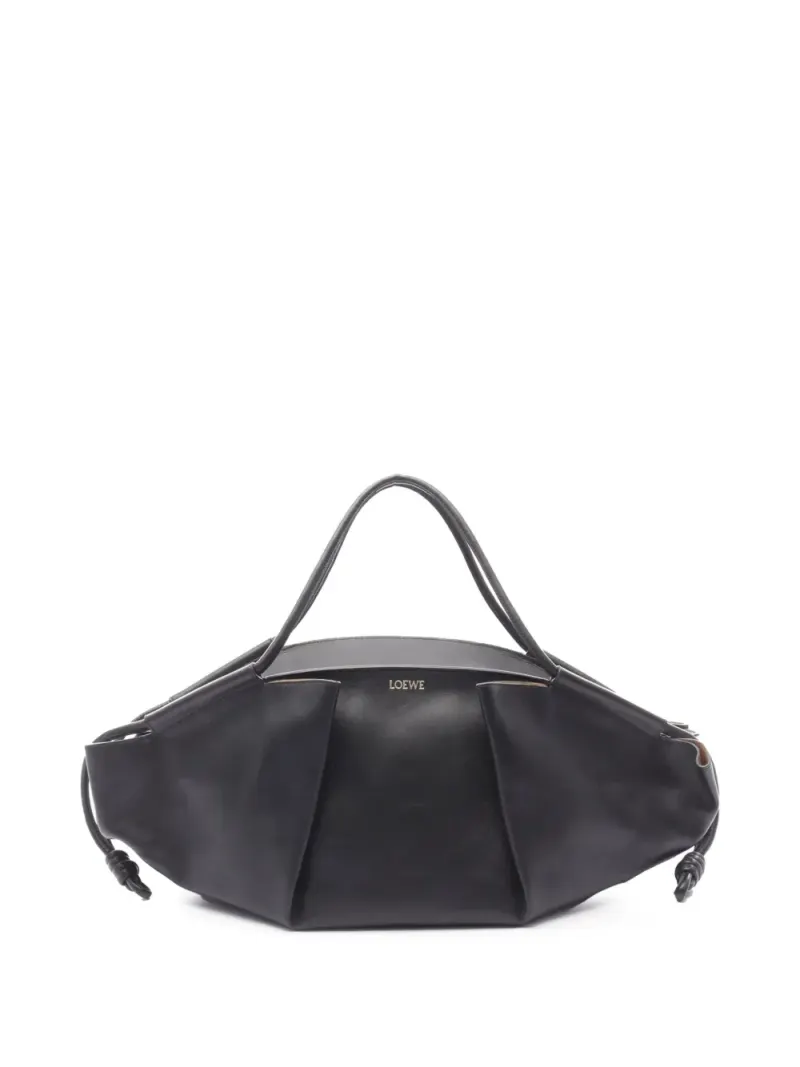 Loewe 2000-2025 XL Shiny Calfskin Paseo Tote Bag XL in Schwarz