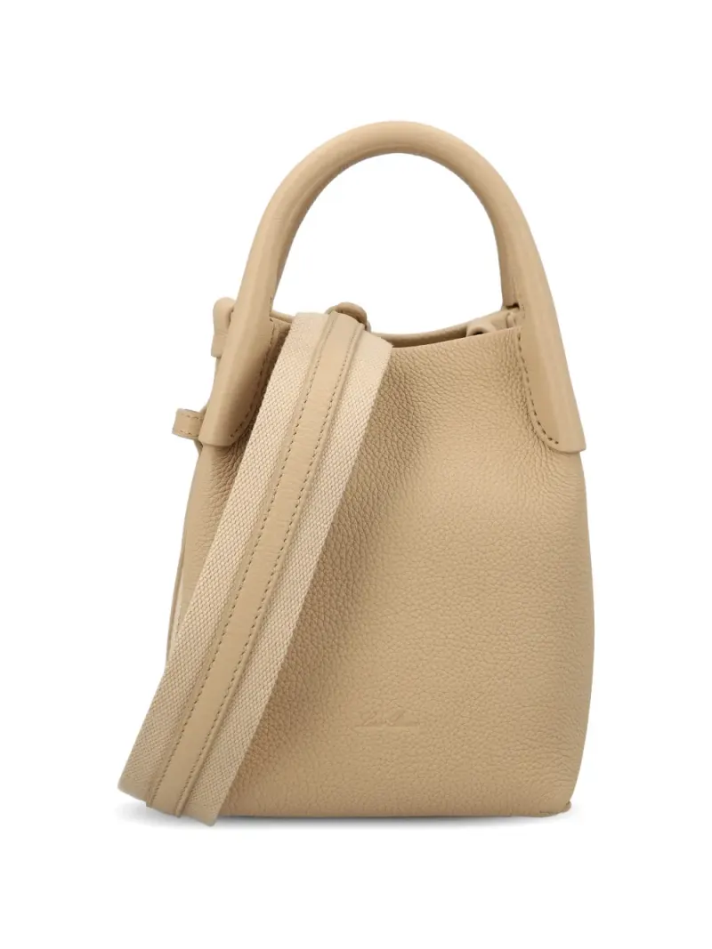 Loro Piana micro Bale bucket bag in Nude