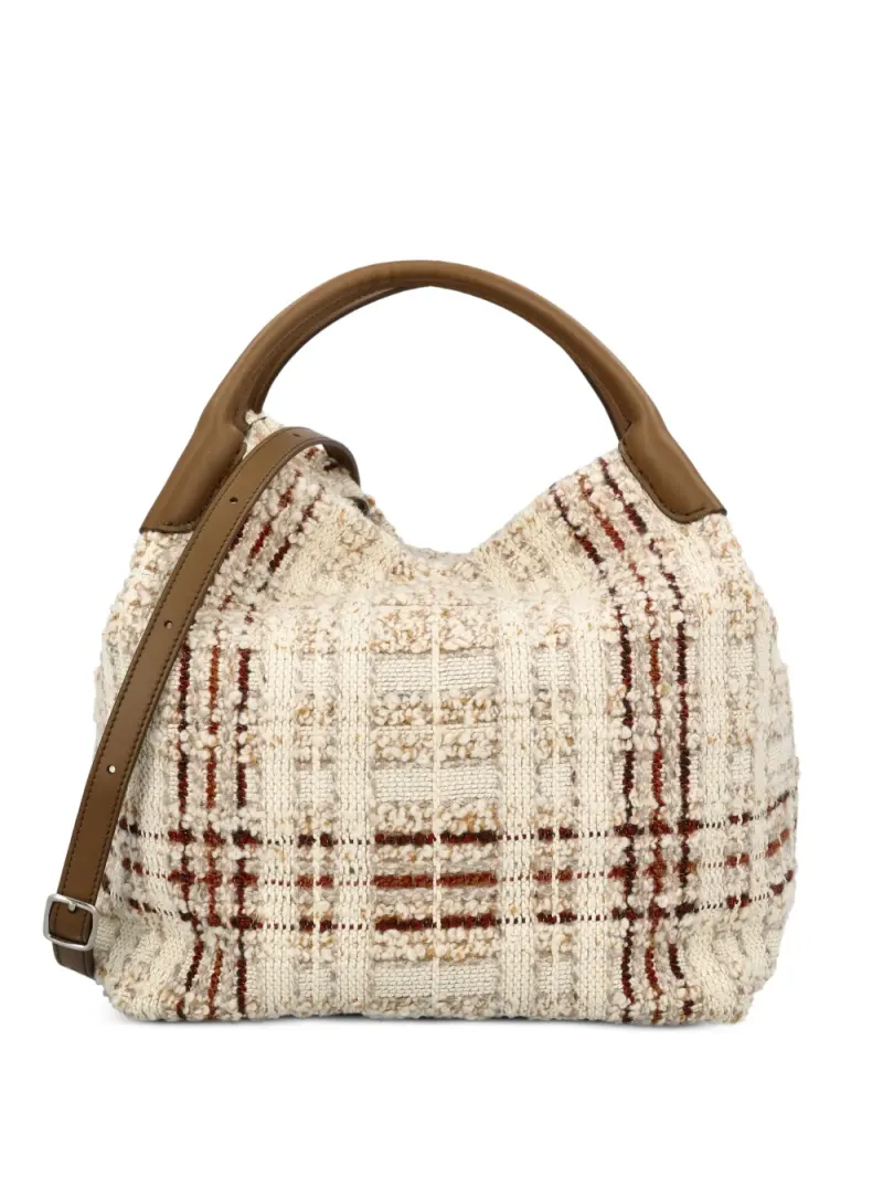 Loro Piana Großer Bale Tote Bag mit Knebelverschluss in Nude