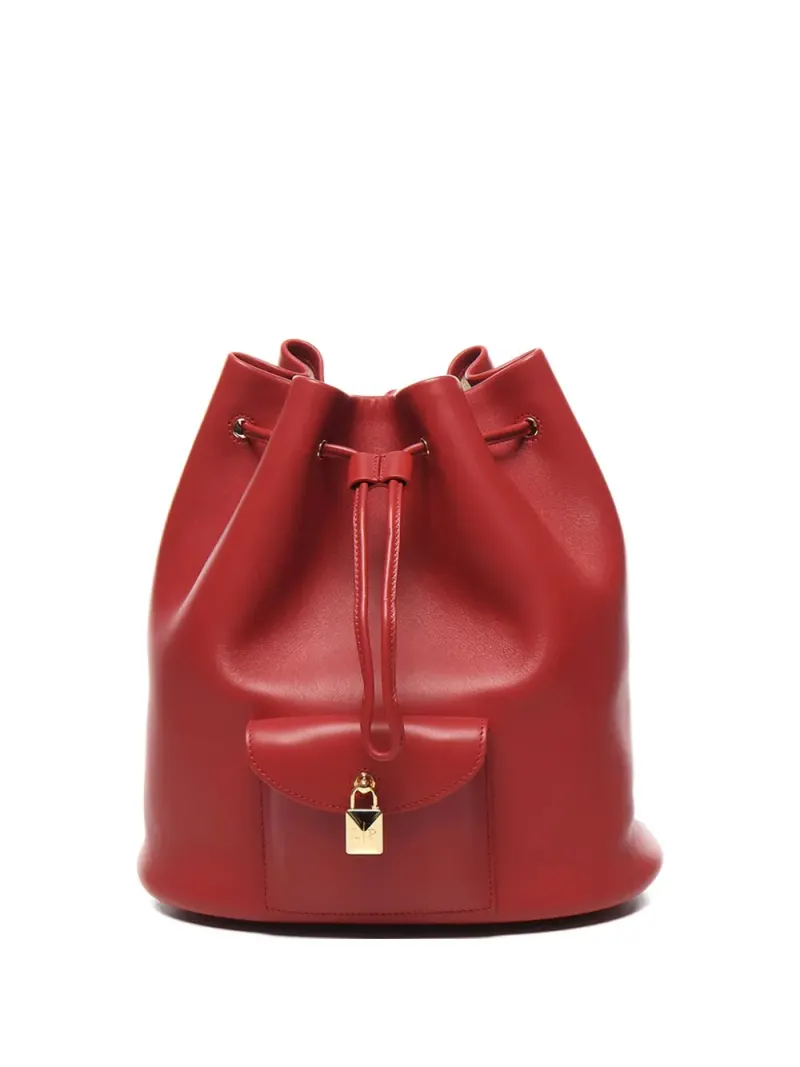 Loro Piana Rucksack in Rot Kalbsleder-Leder – Rucksäcke