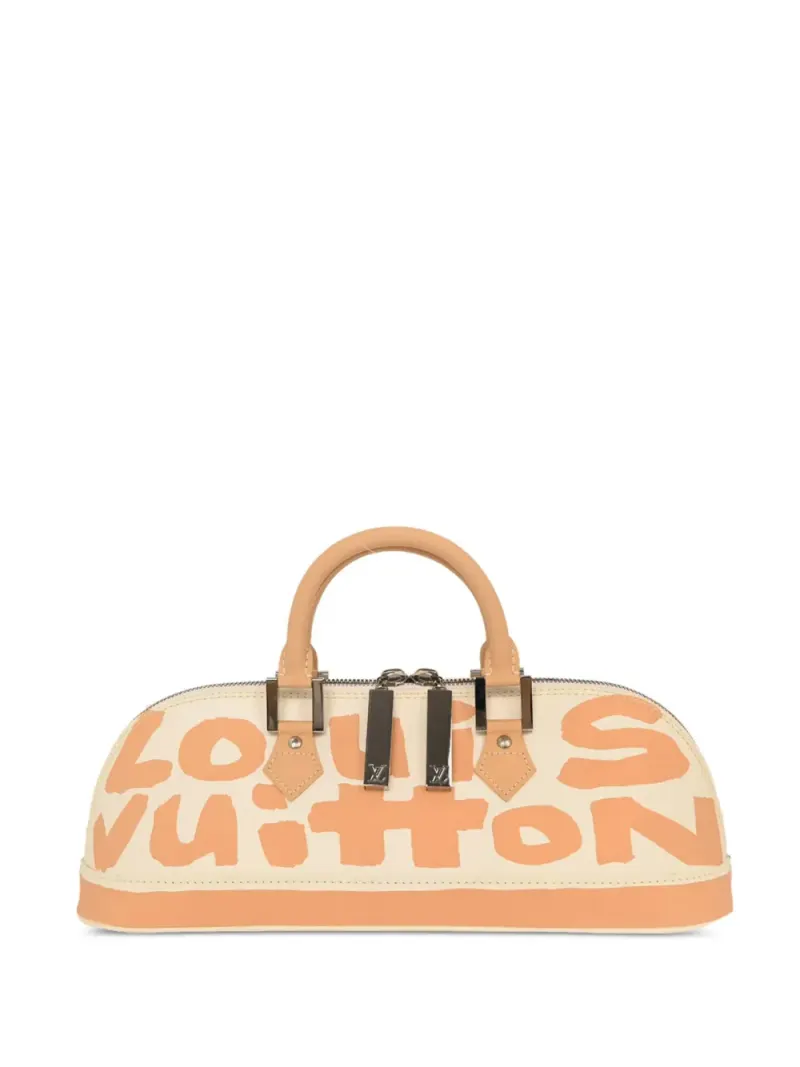 Louis Vuitton 2001 Alma Tote Bag mit Graffiti in Nude