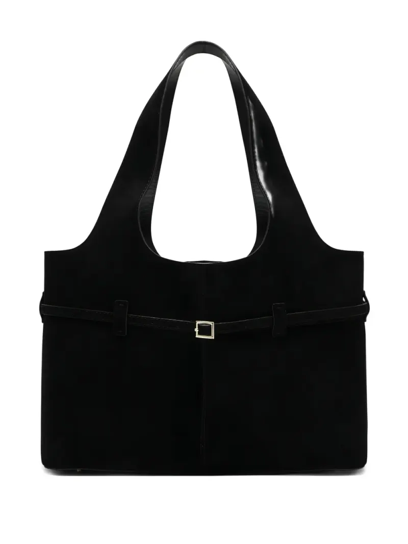 Manu Atelier Cambon Cabas Tote Bag aus Wildleder in Schwarz Wildleder-Leder