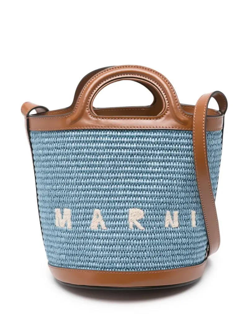 Marni Beuteltasche mit Logo in Blau