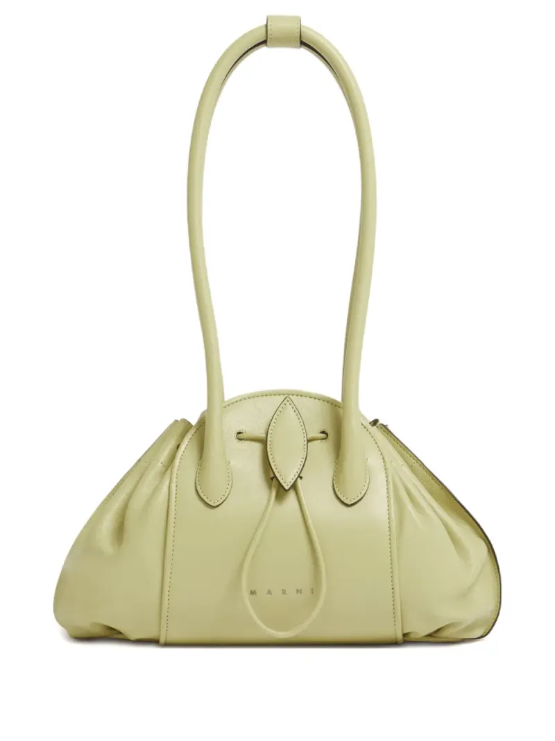 Marni Geschmeidiger Shopper aus Leder in Grün