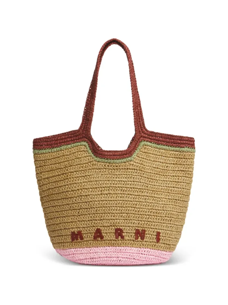 Marni Gewebter Seaside Tote Bag in Nude