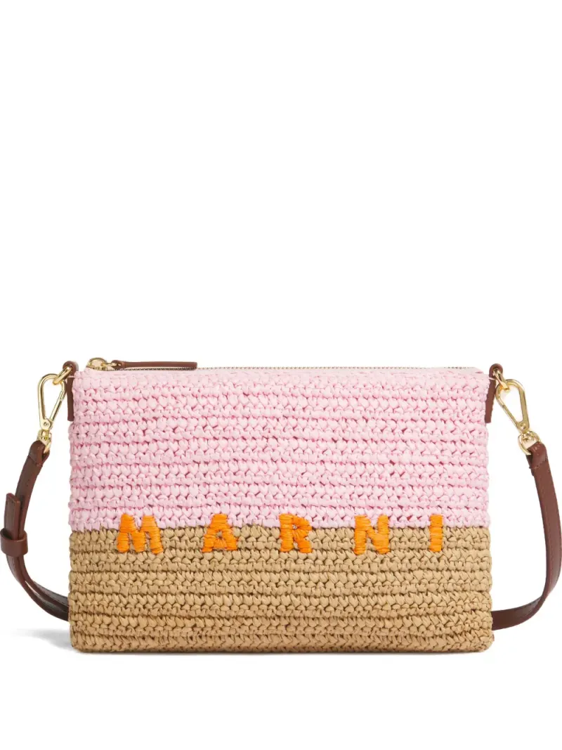 Marni Mini-Tasche mit Logo Mini in Rosa