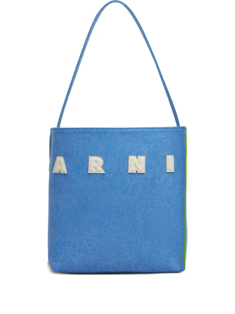 Marni Museo Tote Bag mit Logo in Blau