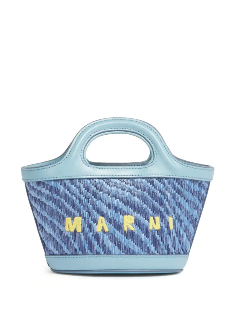 Marni Tote Bag mit Logo-Stickerei in Blau