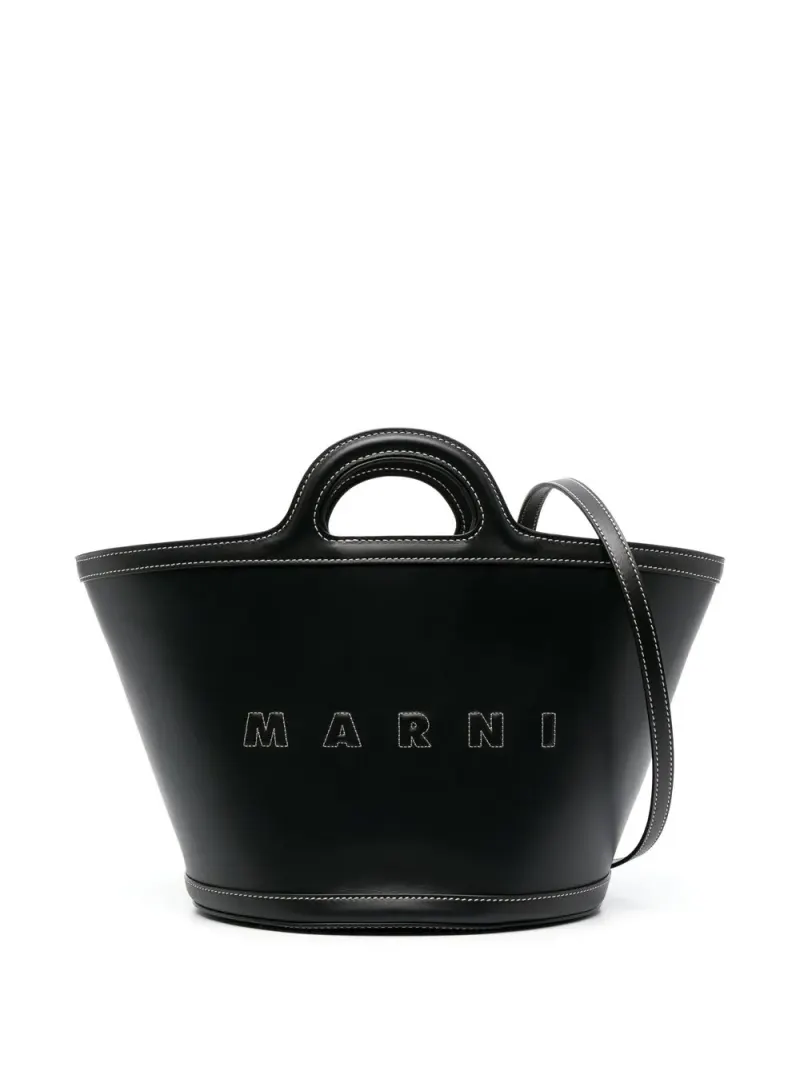 Marni Große Tropicalia Handtasche in Schwarz