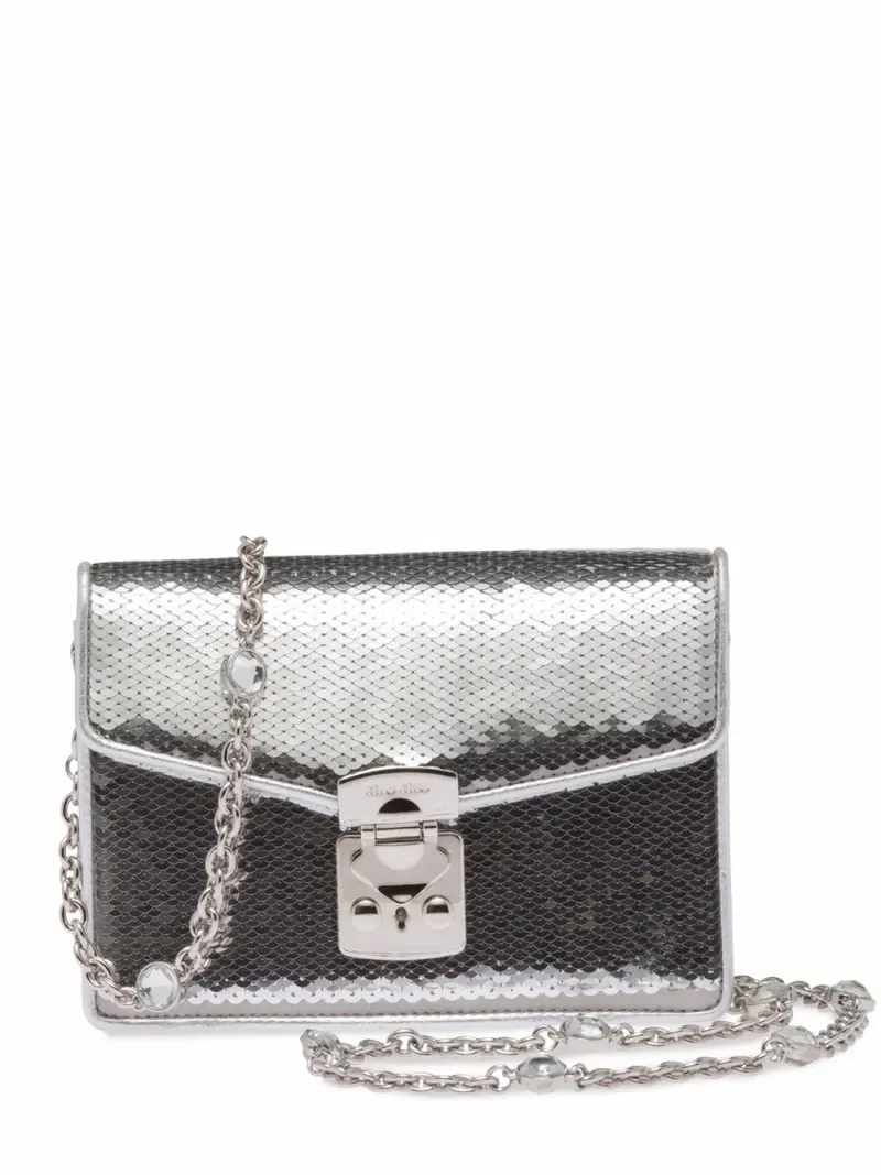 Miu Miu Confidential Handtasche in Silber
