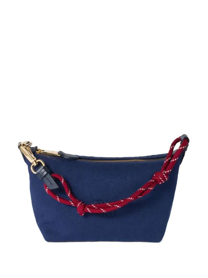 Miu Miu Mini-Tasche aus Gabardine Mini in Blau