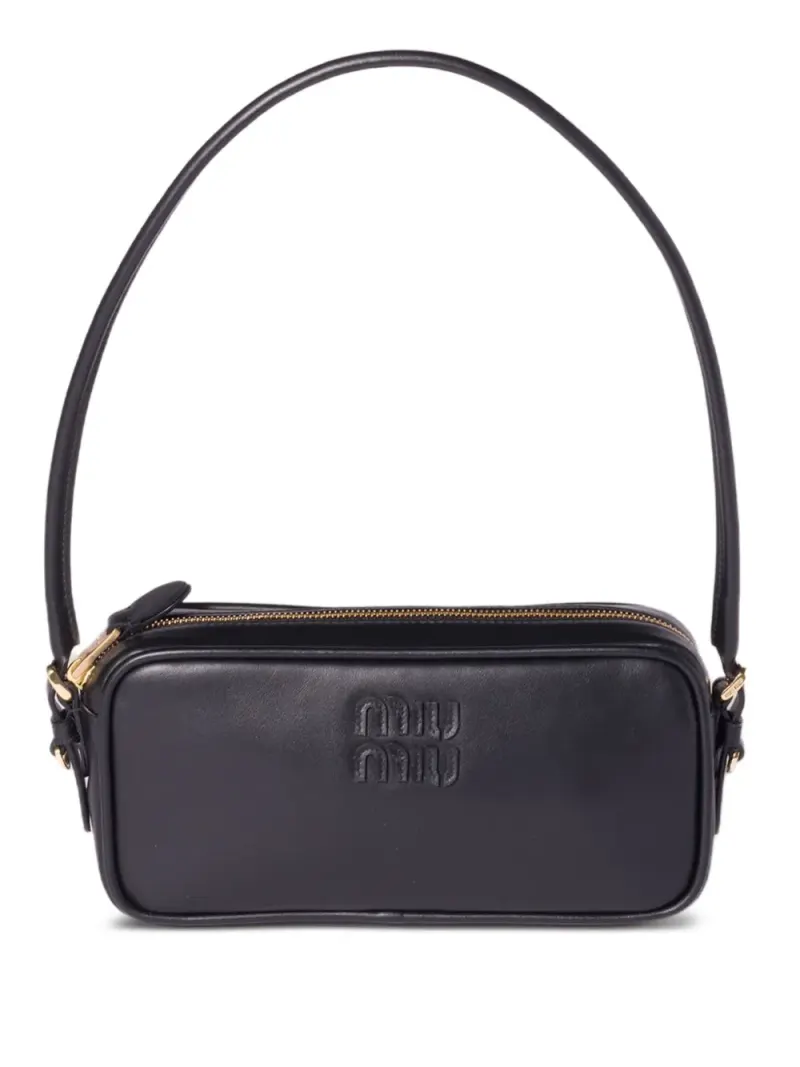 Miu Miu Tasche mit Logo in Schwarz