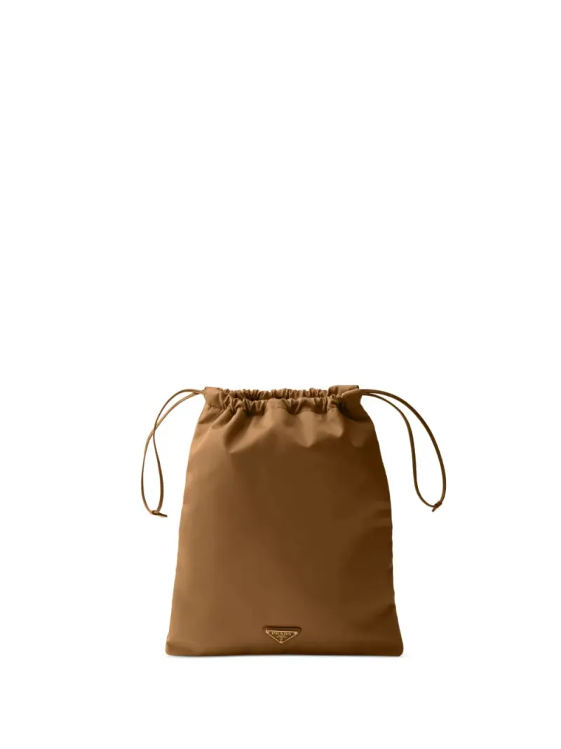 Prada Clutch mit Kordelzug in Braun