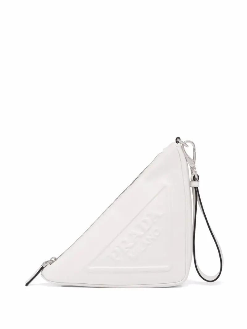 Prada Dreieckige OS in Weiß – Pre-owned Taschen