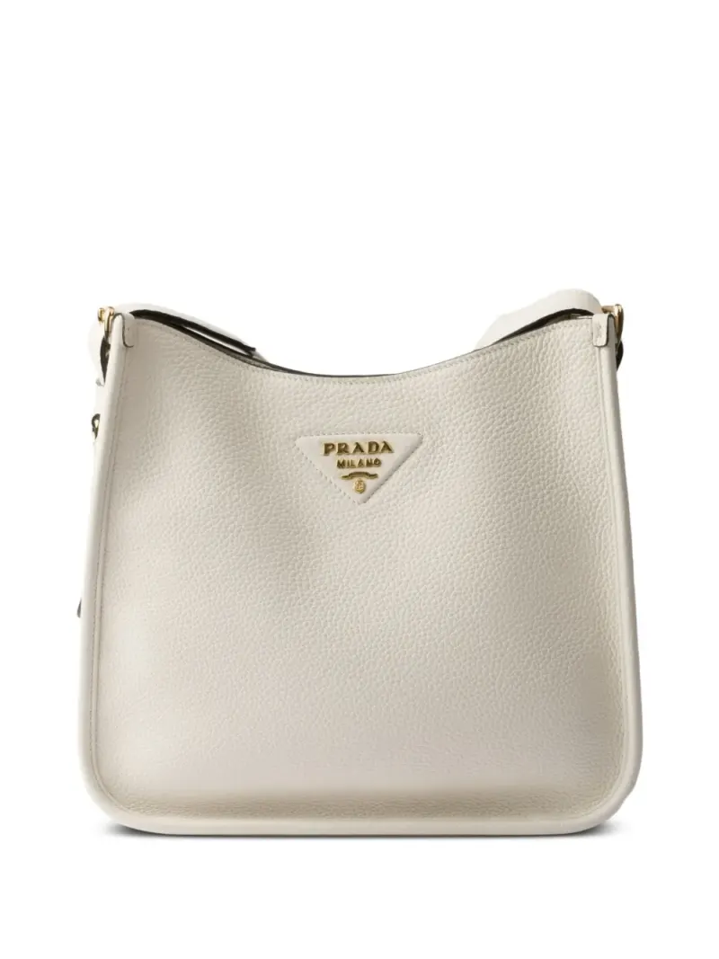 Prada Lily OS in Weiß – Schultertaschen