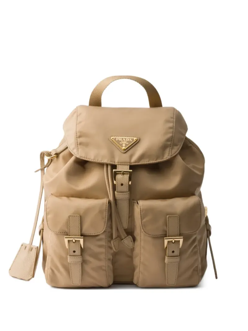 Prada Re-Edition 1978 kleiner Re-Nylon Rucksack in Braun Re-Nylon-Leder
