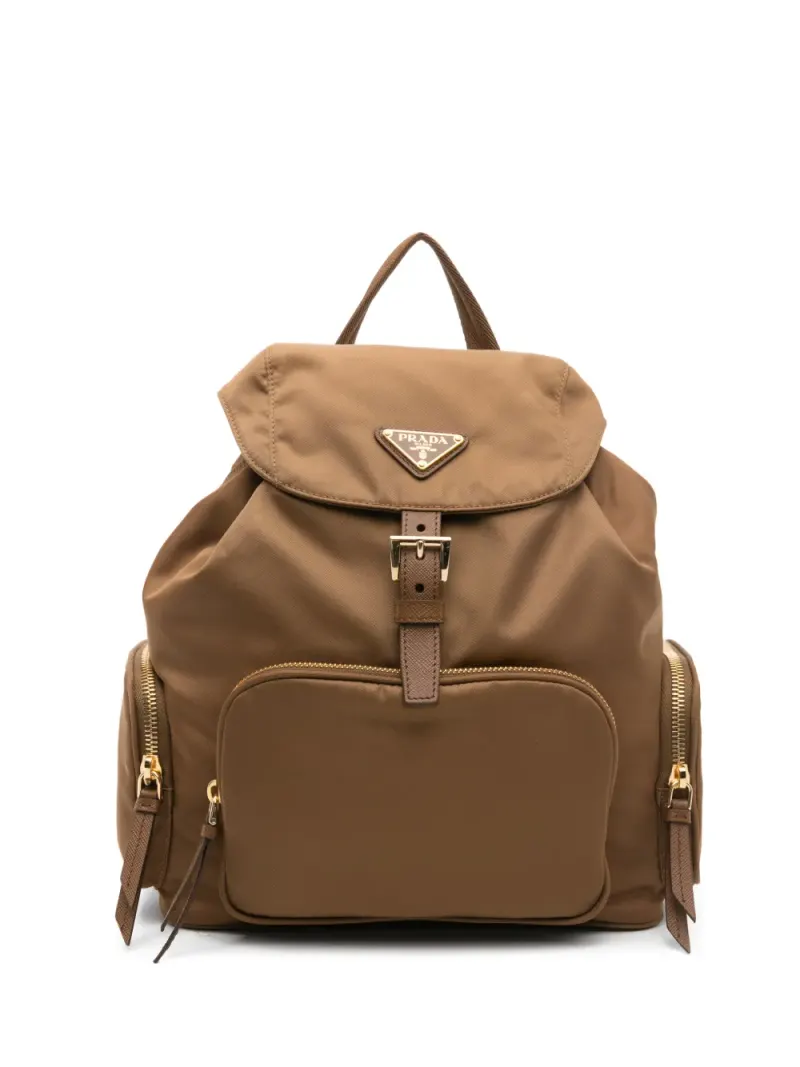 Prada Rucksack mit Schnallenverschluss in Braun