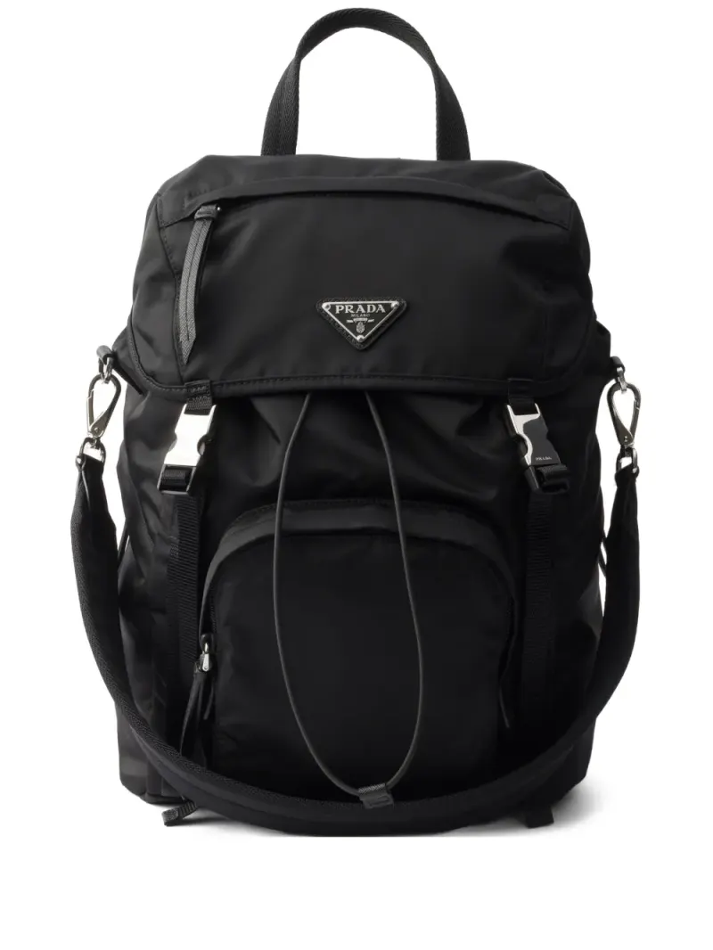 Prada Rucksack mit Reißverschluss in Schwarz